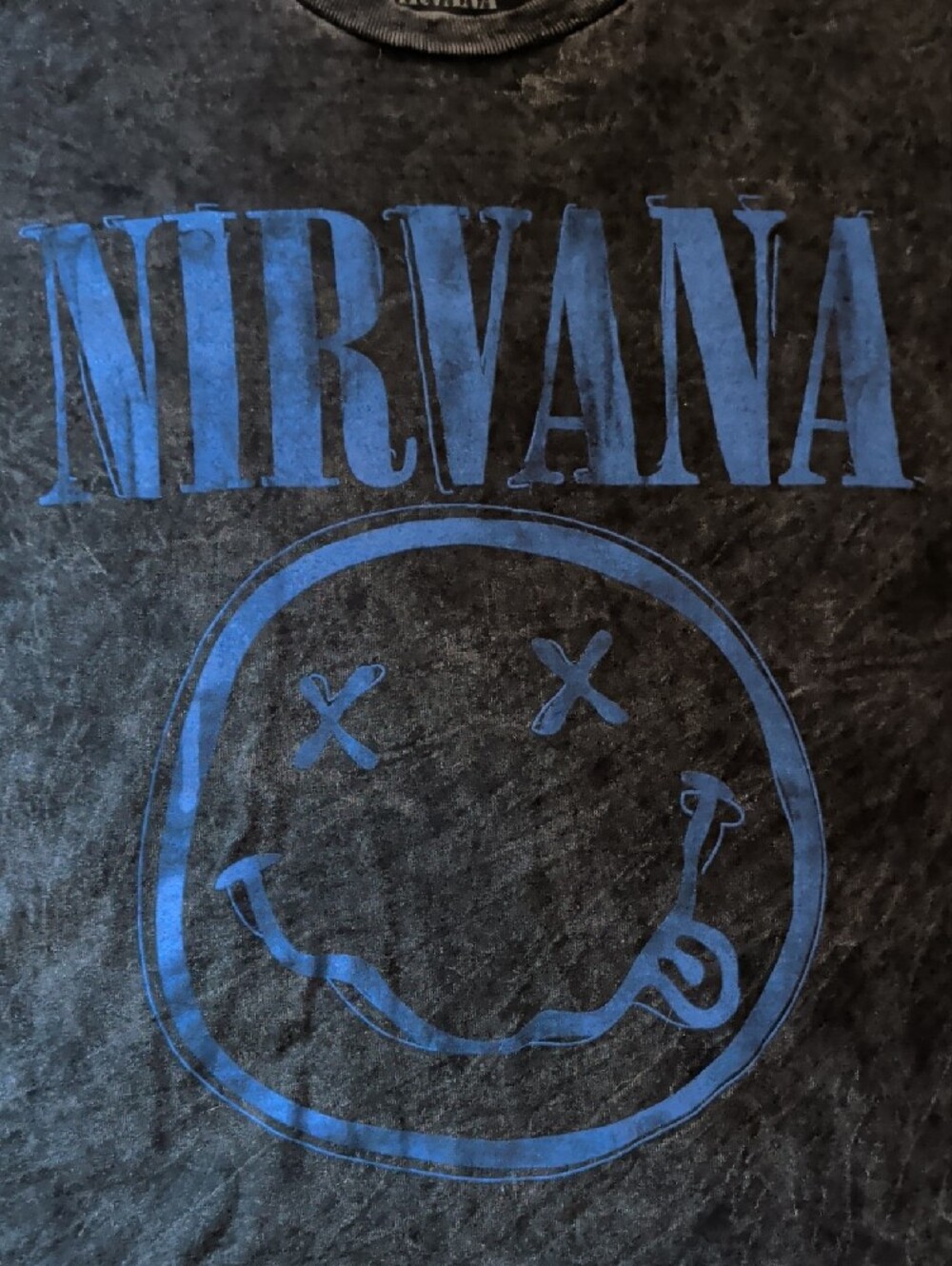 Black And Blue Nirvana Shirt - Picture 2 of 4